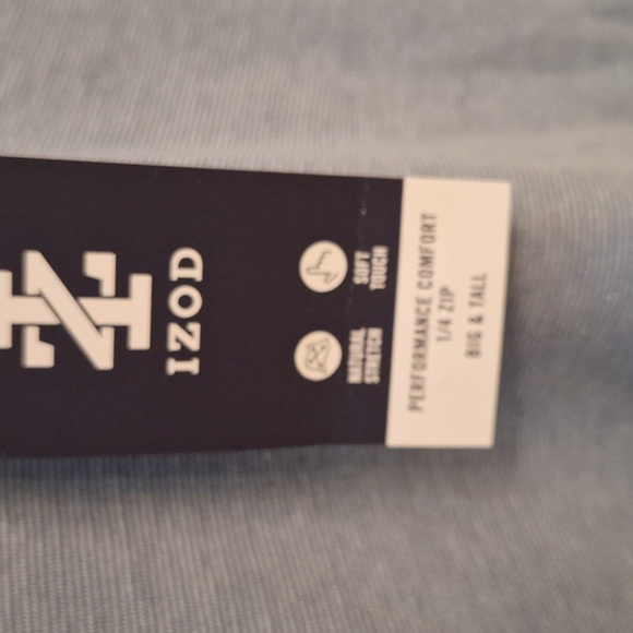 f Izod Blue Stretch Long Sleeve Lightweight Sweatshirt 2XLT. NWT - Picture 3 of 5